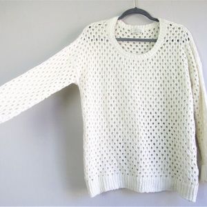 Olive & Oak Sweaters - Olive & Oak ivory mesh knit pullover sweater Olive & Oak Sweaters - Olive & Oak ivory mesh knit pullover sweater